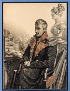 Mihail Voroncov gróf portréja (1782-1856) (M. Voroncov gróf portréja). Carl Von Hampein (1794-1880 után) alkotása, ceruza és akvarell papíron, 1820 körül. Orosz művészet