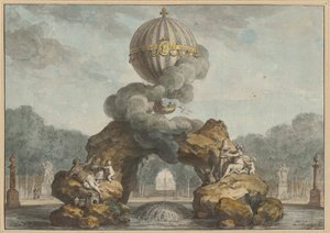 A szökőkútdíszítés terve Charlière-rel, 1783.