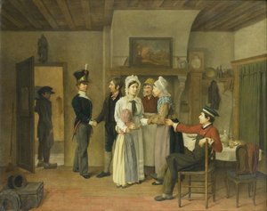 A katona búcsúja alkotó: Charles van Beveren