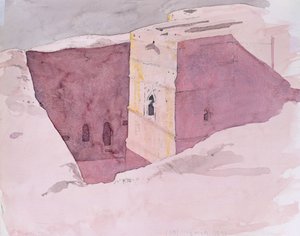 Giorgis Sunset, Lalibela, Etiópia, 1996 (wc papíron)