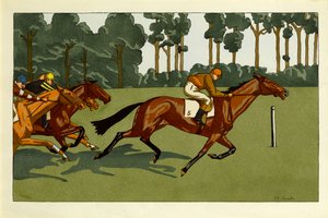 Négy lenyomatból álló készlet - Longchamps és más fajok, 1910 körül