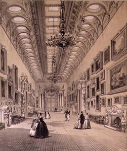 A Buckingham-palota képtára, 1880 körül (litográfia) alkotó: Charlotte Campbell