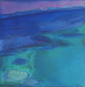 Cyanae Blue, 1997 (olaj és máz gesso deszkán)