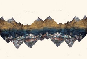 And the Mountains Echoed, 2013 (szárazpontos maratással és digitálisan) alkotó: Charlotte Orr