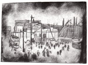 Belfast Docks, 2015 (szárazpontos maratás és digitális)