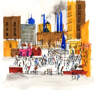 A malomból, 2014 (akril és tinta)