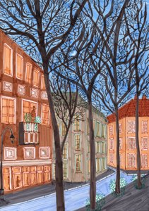 Friedrichshain at Night, 2017 (ecset tollak) alkotó: Charlotte Orr