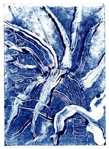 Inky Plants no.2, 2019 (monoprint) alkotó: Charlotte Orr