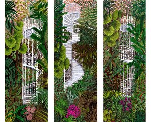 Kew Gardens összeállítás, 2020 (ecset tollak papíron) alkotó: Charlotte Orr