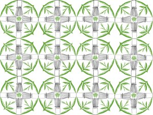 Matcha ismétlődő minta, 2018 (toll és tinta) alkotó: Charlotte Orr