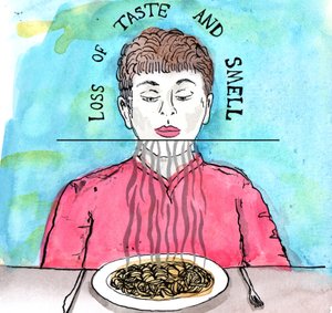 Parkinsons illusztráció, 2019 (tinta és akvarell) alkotó: Charlotte Orr