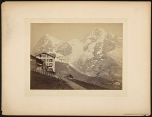 Mönch és Eiger, kilátás Wengernalpból alkotó: Charnaux Frères and Cie.