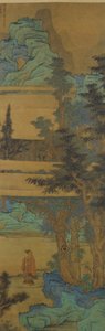 Táj kék-zöld módra, 1633-ban. alkotó: Chen Hongshou
