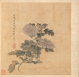 Festmények ókori mesterek után: Krizantém alkotó: Chen Hongshou