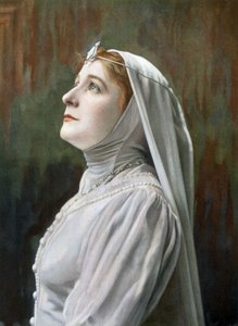 Berthe Lamare operaénekes, mint Ghyslaine a „Ghyslaine” operában, fényképe Cheri Rousseau és Glauth a „Le Theatre” című francia lapból 1908. május