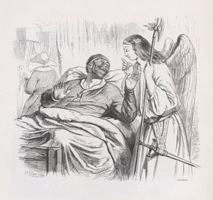 Az őrangyal a Béranger teljes műveiből, 1836. alkotó: Cherrier