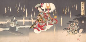 A Foxfire Kitsunebi jelenete a Honcho nijushiko című színdarabból, 1898., 1898.