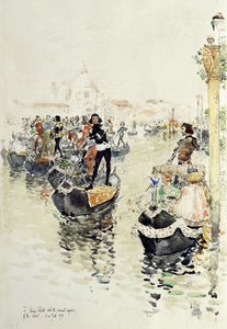 Velencei Regatta alkotó: Childe Frederick Hassam