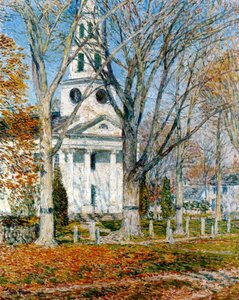 Templom Old Lyme-ban alkotó: Childe Frederick Hassam