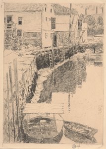 Cos Cob Dock alkotó: Childe Frederick Hassam
