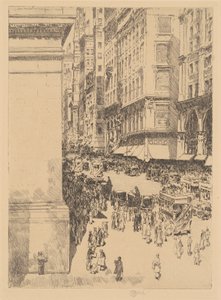 Fifth Avenue, dél alkotó: Childe Frederick Hassam
