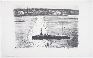 francia cirkáló (litho) alkotó: Childe Frederick Hassam