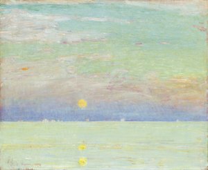 Holdkelte napnyugtakor, Cape Ann alkotó: Childe Frederick Hassam