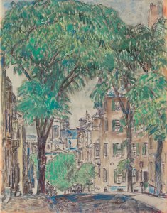 Mount Vernon Street, Boston alkotó: Childe Frederick Hassam