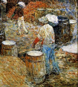 New York, Hod Carriers alkotó: Childe Frederick Hassam
