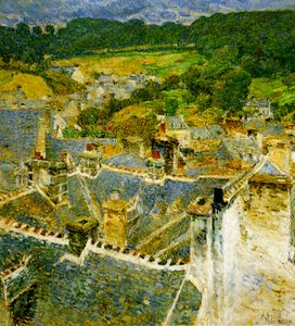 Rooftops, Pont-Aven, Bretagne alkotó: Childe Frederick Hassam