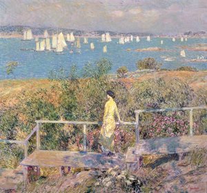 Yachtok, Gloucester alkotó: Childe Frederick Hassam