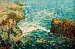 Szörf és sziklák alkotó: Childe Hassam