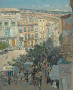 Kilátás egy dél-francia városra alkotó: Childe Hassam