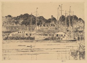 Belső kikötő, Gloucester alkotó: Childe Hassam