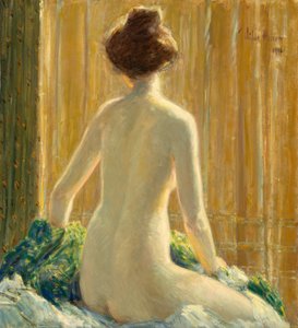 Meztelenül ülve alkotó: Childe Hassam