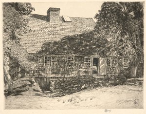 Old Mulford House, Easthampton, 1926 alkotó: Childe Hassam