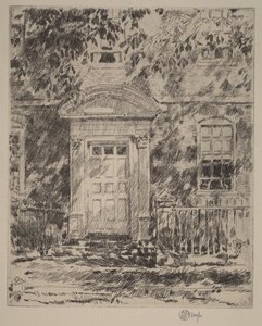 Ajtónyílás Portsmouthban alkotó: Childe Hassam