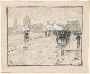 Rainy Day, Boston alkotó: Childe Hassam