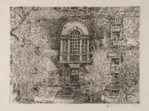 Tavasz Annapolisban (Chase House Garden) alkotó: Childe Hassam