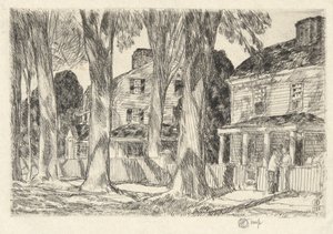 Sunlight Village Street, 1925 alkotó: Childe Hassam
