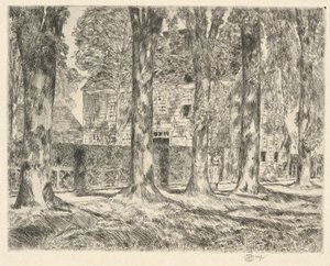 Falusi szilfák, 1923 alkotó: Childe Hassam