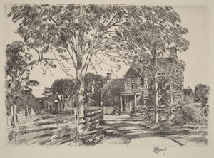 Walt Whitman szülőháza alkotó: Childe Hassam