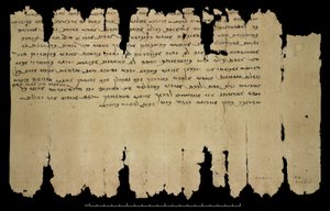 Ősi szogdiai levelek 1 és 2 (312 vagy 313). Dunhuang (Gansu tartomány, Kína), XII. kötet, Or. 8212/92 (toll és tinta, papír) alkotó: Chinese School