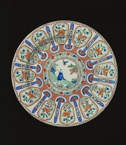 Li Bai halhatatlan tang költőt ábrázoló töltő, Kangxi-korszak, 1690 körül (porcelán)