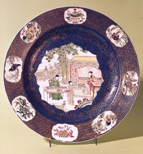 Körkörös edény zenei jelenettel, Kangxi-korszak (1662-1722) (porcelán)