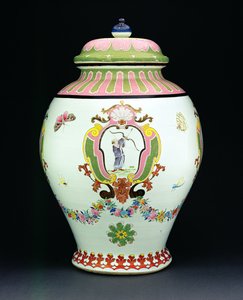Ciszterna, amelyet Cornelis Pronk (1691-1759) 1730 körül (porcelán) festett (a medencét lásd: 206565) alkotó: Chinese School