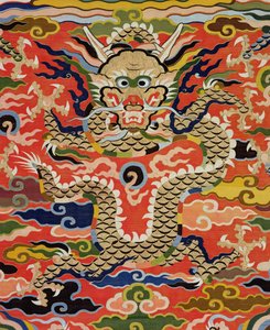 Részlet egy ötsárkányos Kossut ábrázoló anyagból, Wanli-korszak, 1573-1619 (selyem) (lásd: 206710) alkotó: Chinese School