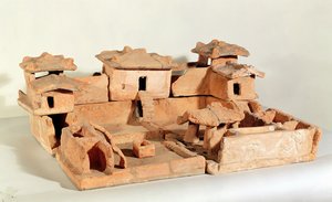 Egy farm temetési modellje, Thanh Hoa, Vietnam (terrakotta)