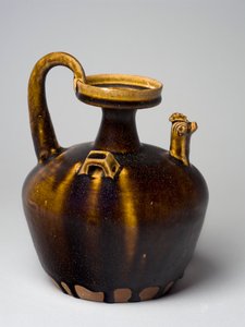 Hu csirkefej díszítéssel, Eastern Jin, 317-420 (mázas edények) alkotó: Chinese School