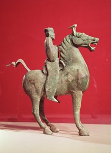 Ember lóháton, Wu-wei, Kansu, Kelet Han-dinasztia (bronz)